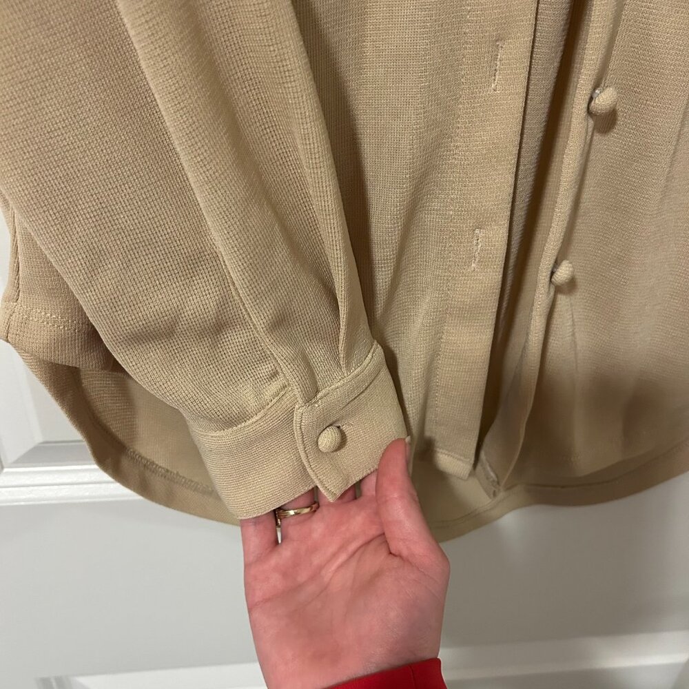 Tan button up - Picture 3 of 6